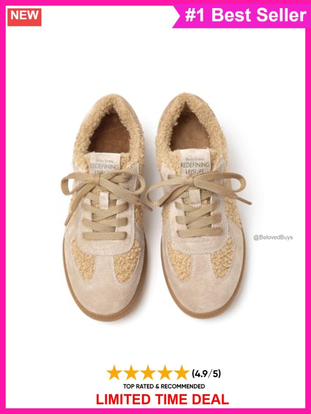 Fur Lined Platform Sneaker Boots Leather Slip-On Winter Shoes